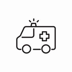 emergency ambulance icon sign vector