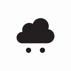hail weather icon sign vector