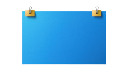 blue pushpin board isolated on white background