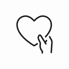 heart holding icon sign vector