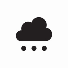 heavy hail weather icon sign vector