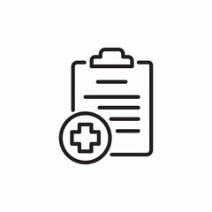 medical record document icon sign vector