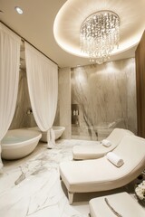 Luxurious Spa Relaxation Room: Tranquility and Opulence