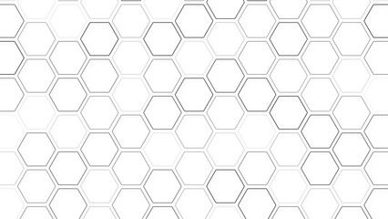 Hexagon Beehive honeycomb pattern wall black and white, Hexagon isolated clipping path horizontal for design honeycomb texture for pattern .