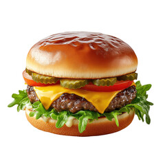 hamburger on a white background