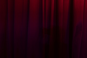 Red curtain in theatre background