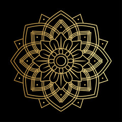 Mandala gold Vector