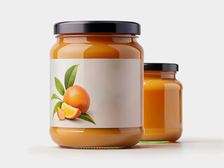 Mango juice jar mockup