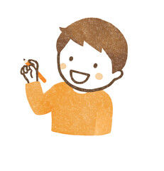 ペンを持つ子供