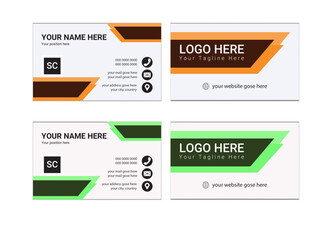 This is vector file. A bundle of 2 temples of different colors business card, modern business card template. this is editable.