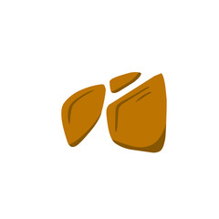 brown stone vector illustration