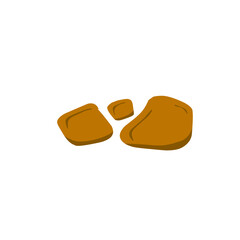 brown stone vector illustration