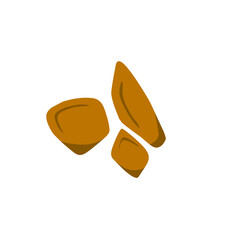 brown stone vector illustration