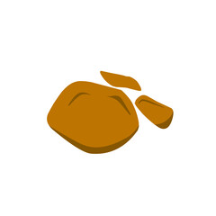 brown stone vector illustration