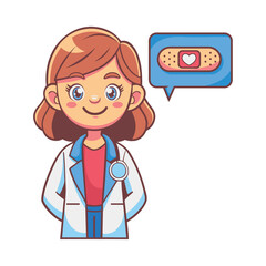 Doctor Staff Female Pharmacist Icon