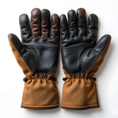 Premium Leather Gloves Warmth  Style isolated on white background