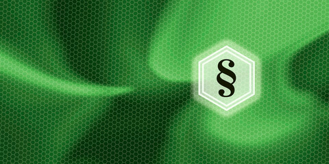 Umweltrecht Header Grafik Grün mit Paragraph