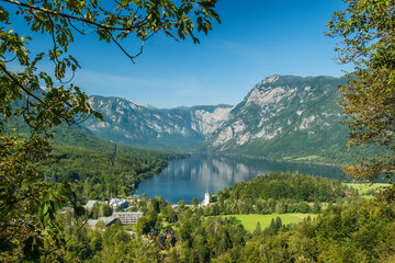 Beautiful landscape of Lake Bohinj in Triglav National Park, Slovenia.