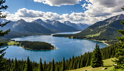 Fototapeta premium le majestueux paysage alpin