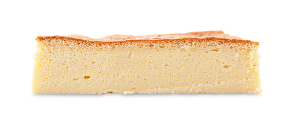 Tasty japanese Castella sponge cake isolated on white