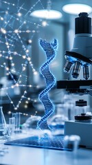 Microbial analysis in high tech digital lab high resolution wallpaper