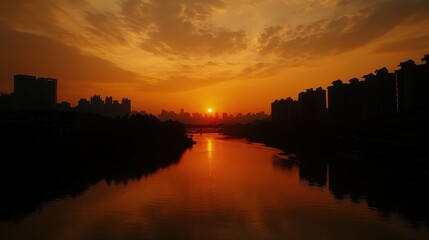 Fototapeta premium Chengdu Taikouli Sunset