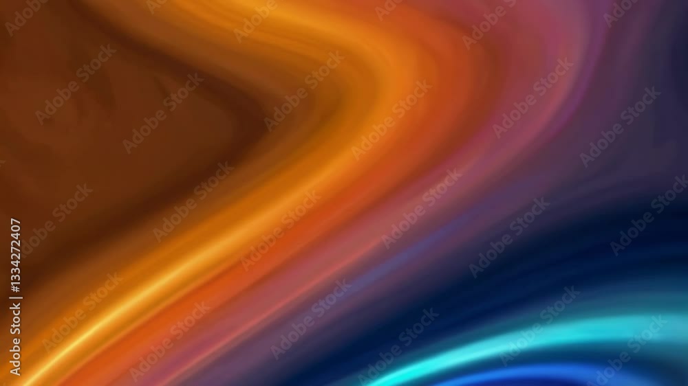 Poster colorful abstract wave pattern with warm and cool tones, modern art background