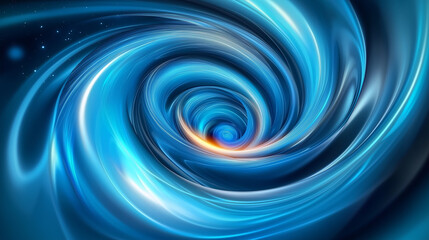 Obraz premium Swirling blue vortex creates stunning visual effect in space