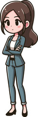 Cartoon Casual business woman character