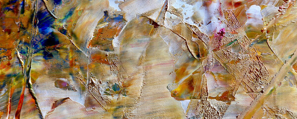 Abstract art background . Hand painting artwork on canvas .