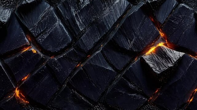 Seamless luxurious rough raw black lava rock background texture, Tile able natural dragon stone or obsidian cave wall repeat pattern, rock texture and pattern, design template, abstract art