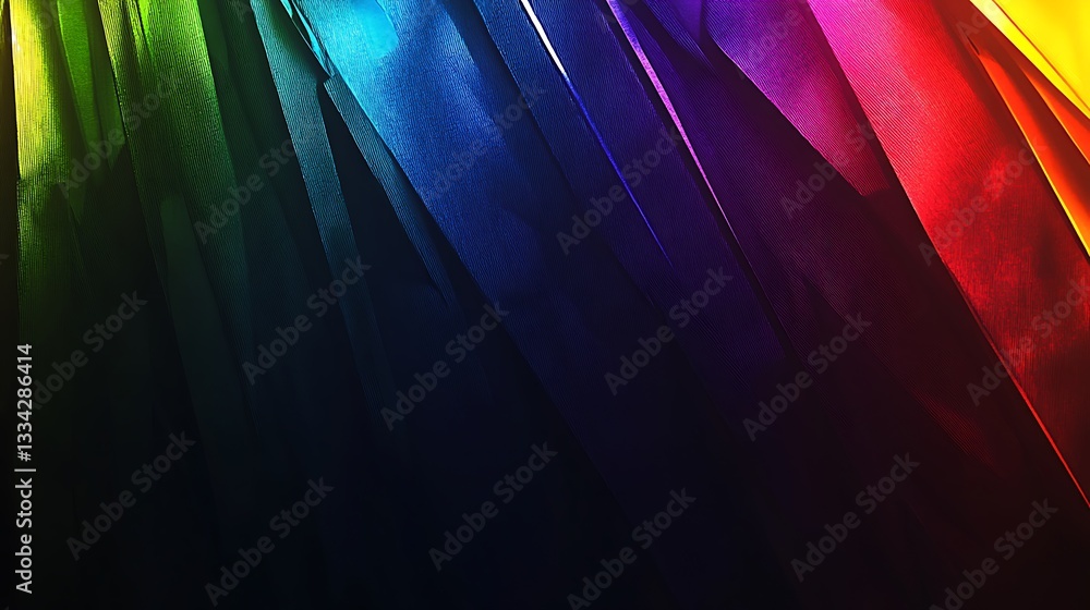 Aufkleber spectrum of light gradient with vivid and varied rainbow colored abstract