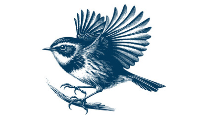 warbler bird vector