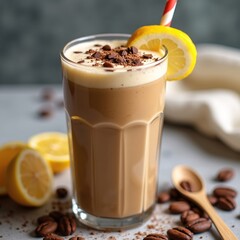 Fresh berry smoothies with strawberries and blueberries in glasses
