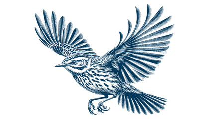 warbler bird vector