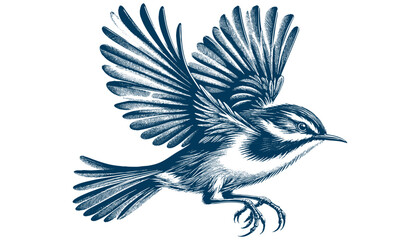 warbler bird vector
