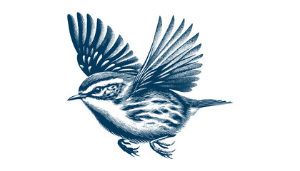warbler bird vector