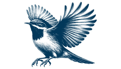 warbler bird vector