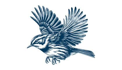 warbler bird vector