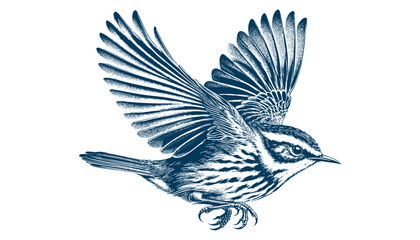warbler bird vector