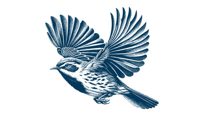 warbler bird vector