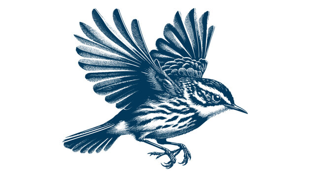 warbler bird vector