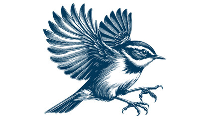 warbler bird vector