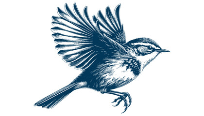 warbler bird vector