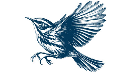 warbler bird vector