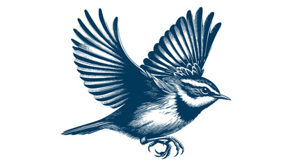 warbler bird vector