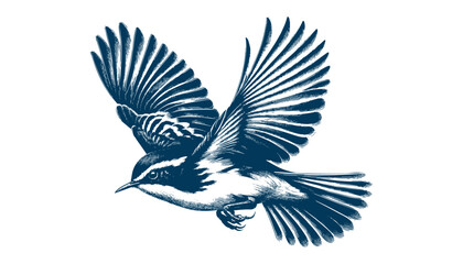 warbler bird vector