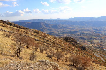 scenic landscape of Safin mountains near Shaqlawa, Erbil, Arbil, Kurdistan, Iraq