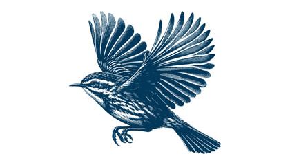 warbler bird vector