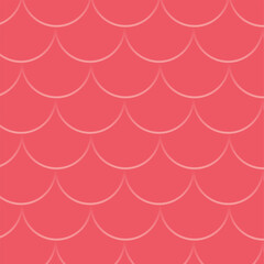 Pale Rose Red Fish Scale Pattern Background, Gradient Line Based © marisamanee